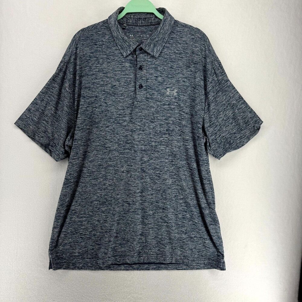 Under Armour Loose Fit‎ Athletic Polo heatgear blue Color Mens Size XL